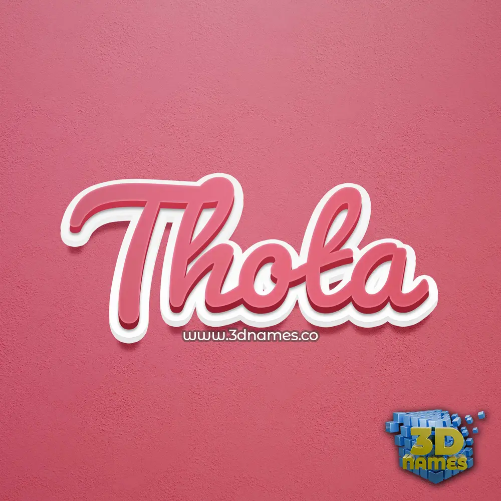 thota in Red Scribble style - 3D name wallpaper
