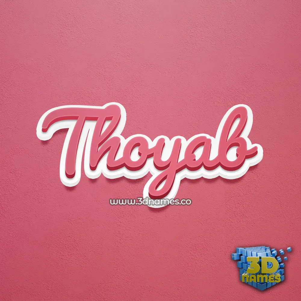 thoyab in Red Scribble style - 3D name wallpaper thoyab in Red Scribble style - 3D name wallpaper