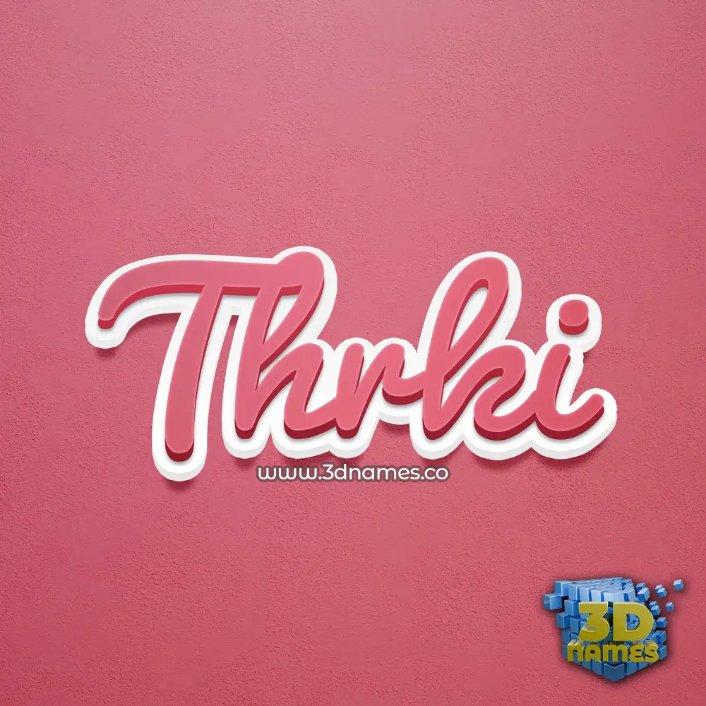 thrki in Red Scribble style - 3D name wallpaper thrki in Red Scribble style - 3D name wallpaper