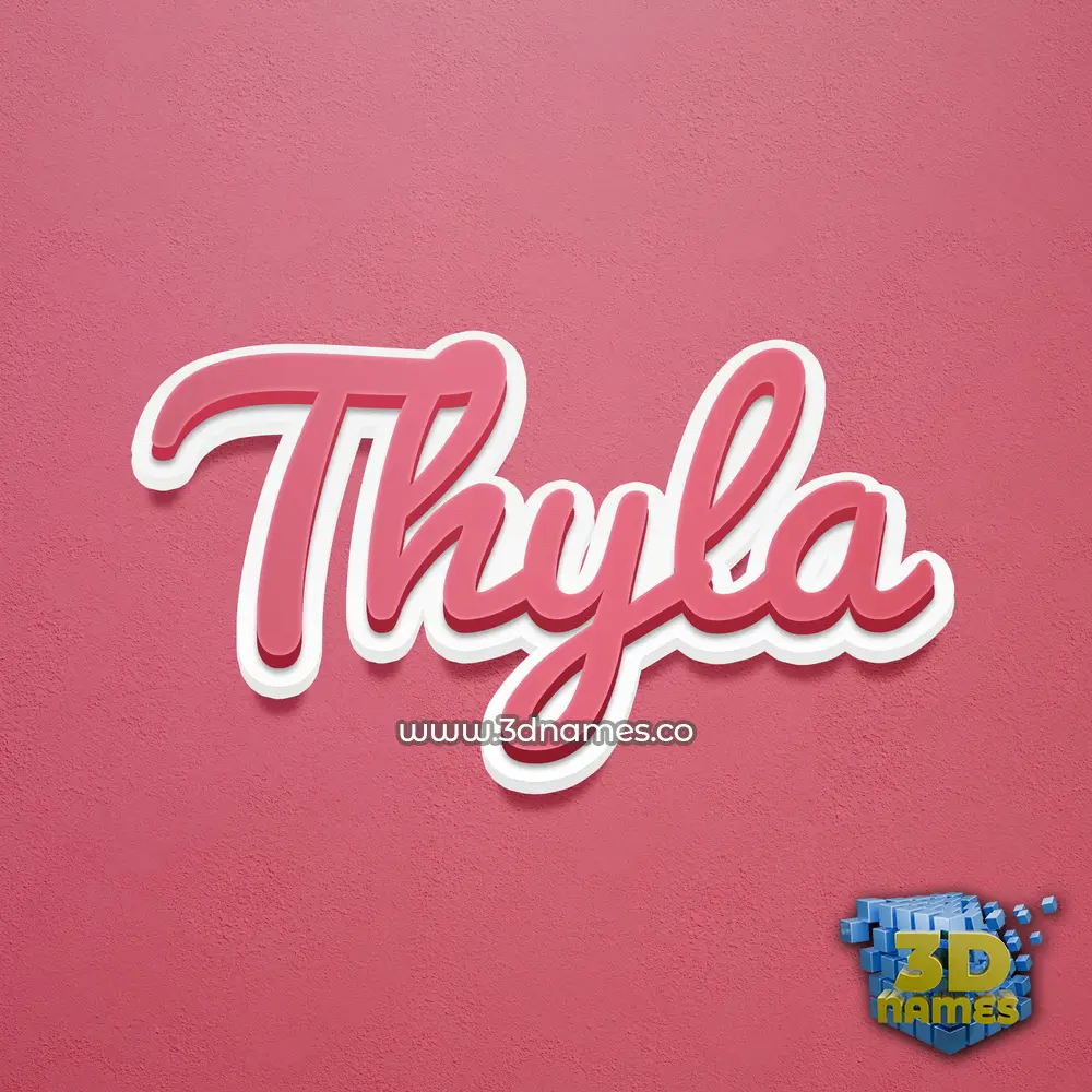 thyla in Red Scribble style - 3D name wallpaper thyla in Red Scribble style - 3D name wallpaper