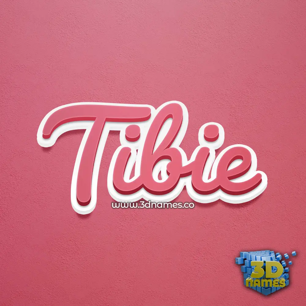 tibie in Red Scribble style - 3D name wallpaper