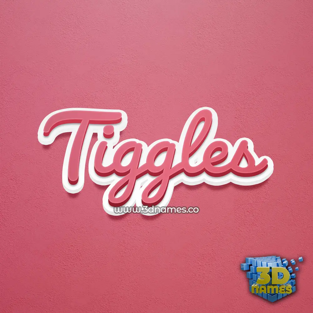 tiggles in Red Scribble style - 3D name wallpaper