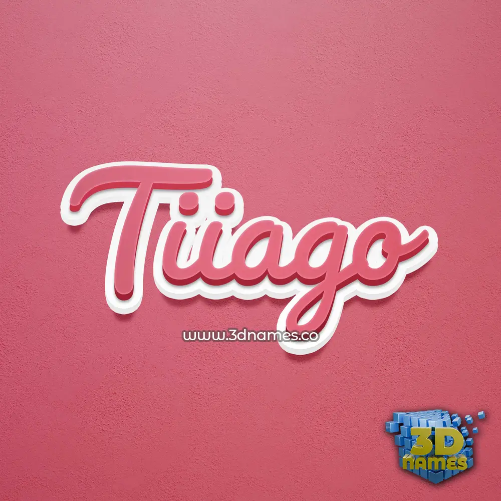 tiiago in Red Scribble style - 3D name wallpaper tiiago in Red Scribble style - 3D name wallpaper