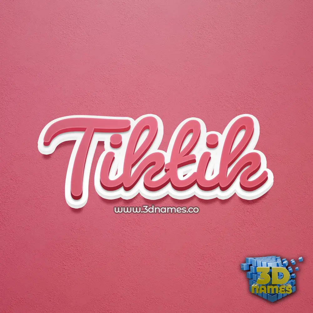 tiktik in Red Scribble style - 3D name wallpaper tiktik in Red Scribble style - 3D name wallpaper