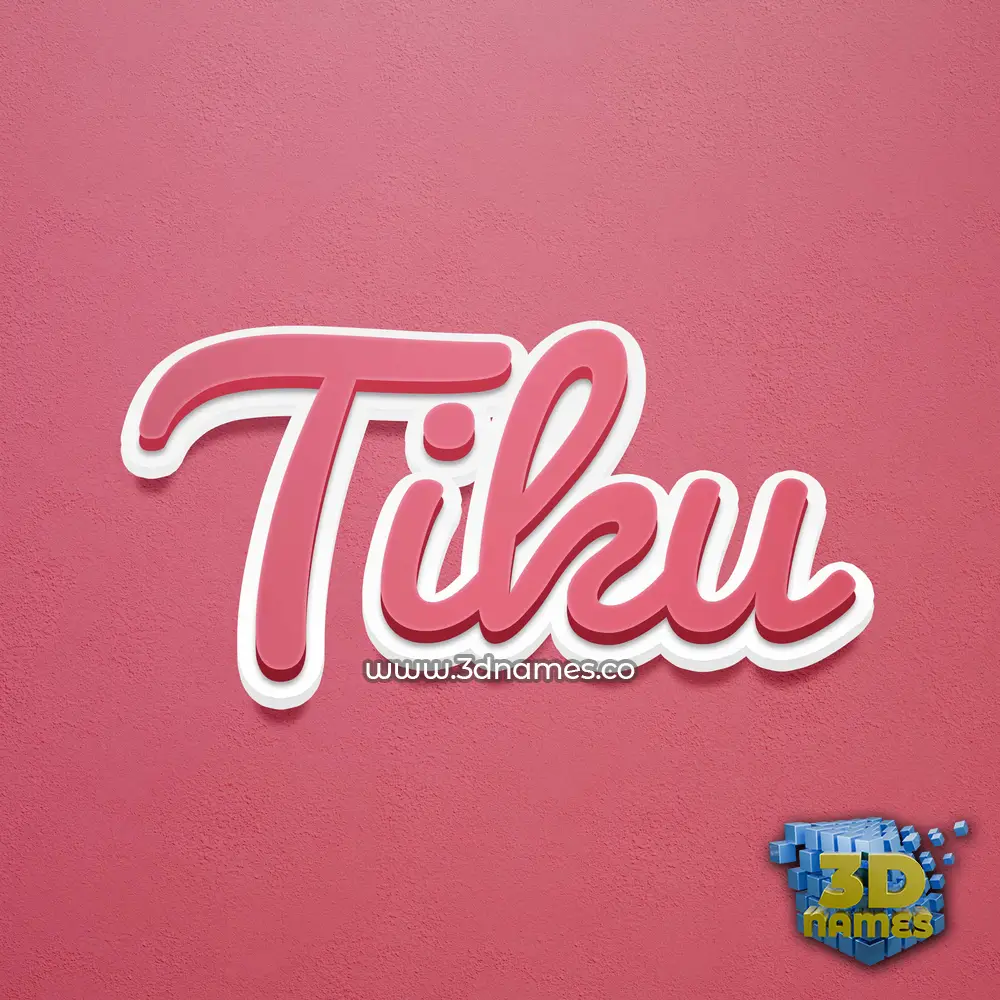 tiku in Red Scribble style - 3D name wallpaper tiku in Red Scribble style - 3D name wallpaper