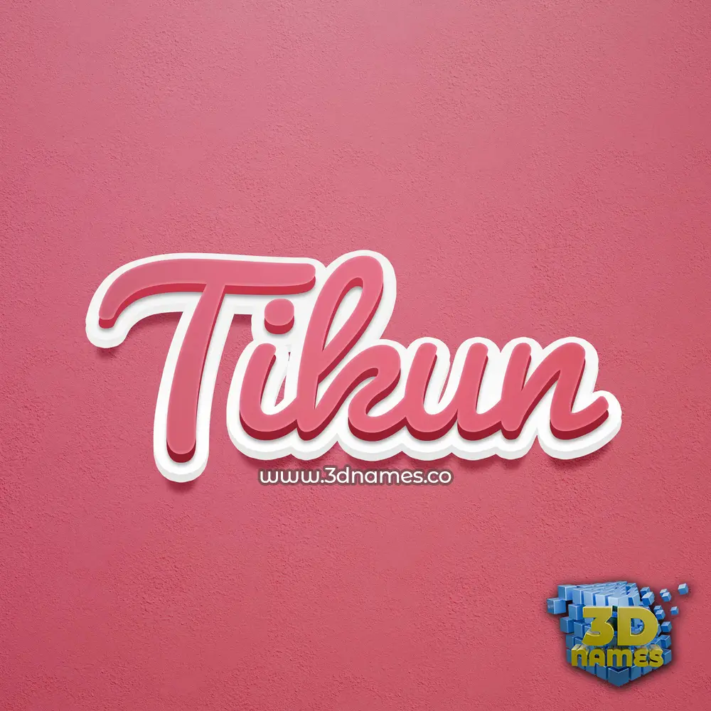 tikun in Red Scribble style - 3D name wallpaper tikun in Red Scribble style - 3D name wallpaper