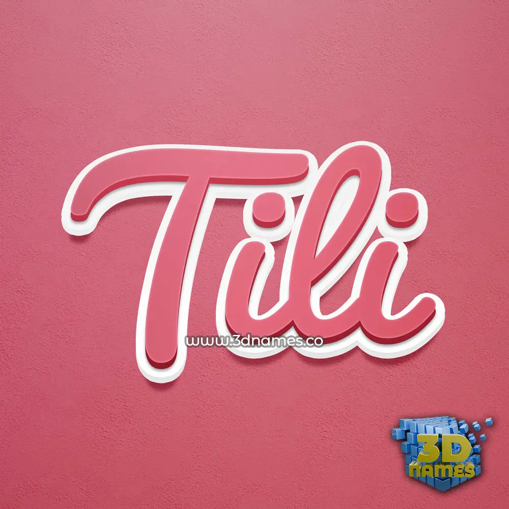 tili in Red Scribble style - 3D name wallpaper tili in Red Scribble style - 3D name wallpaper