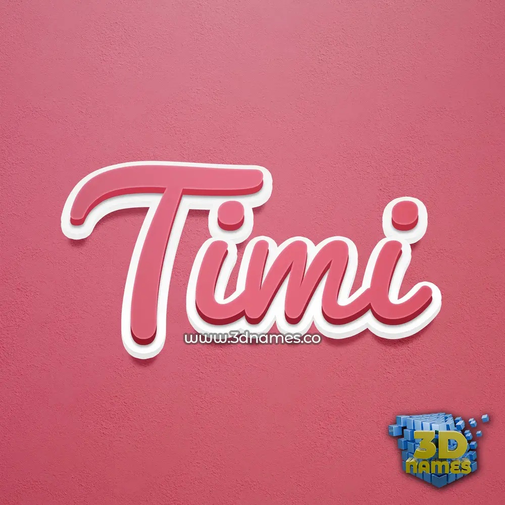 timi in Red Scribble style - 3D name wallpaper