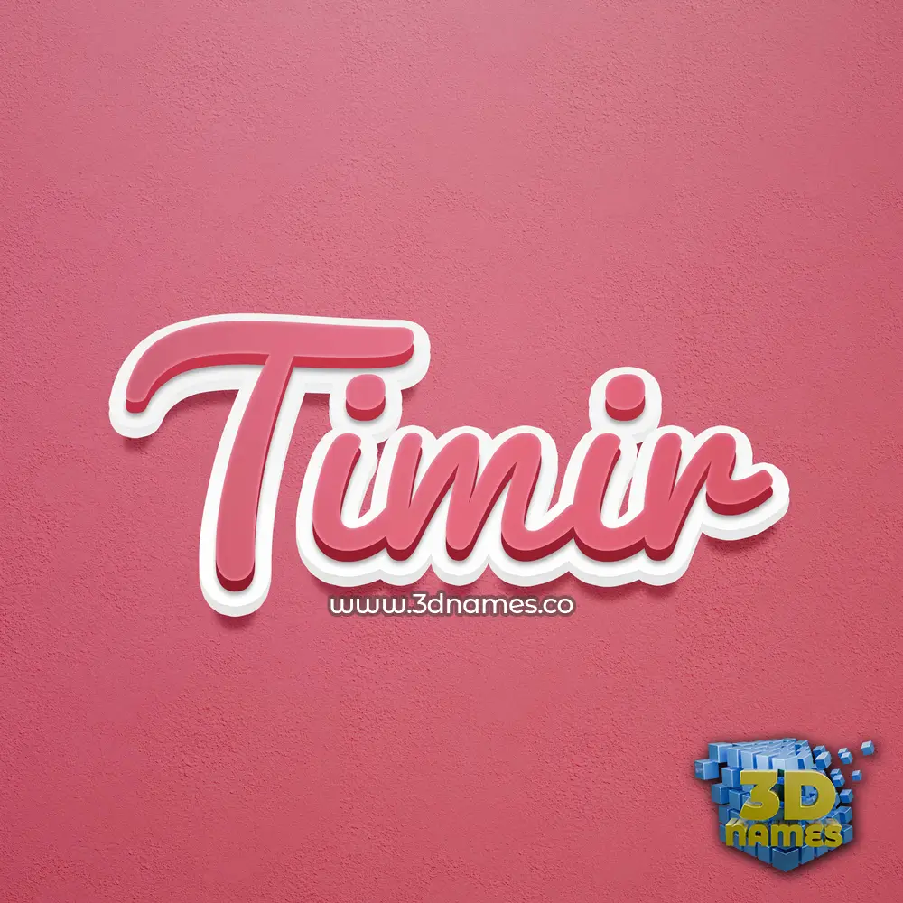 timir in Red Scribble style - 3D name wallpaper