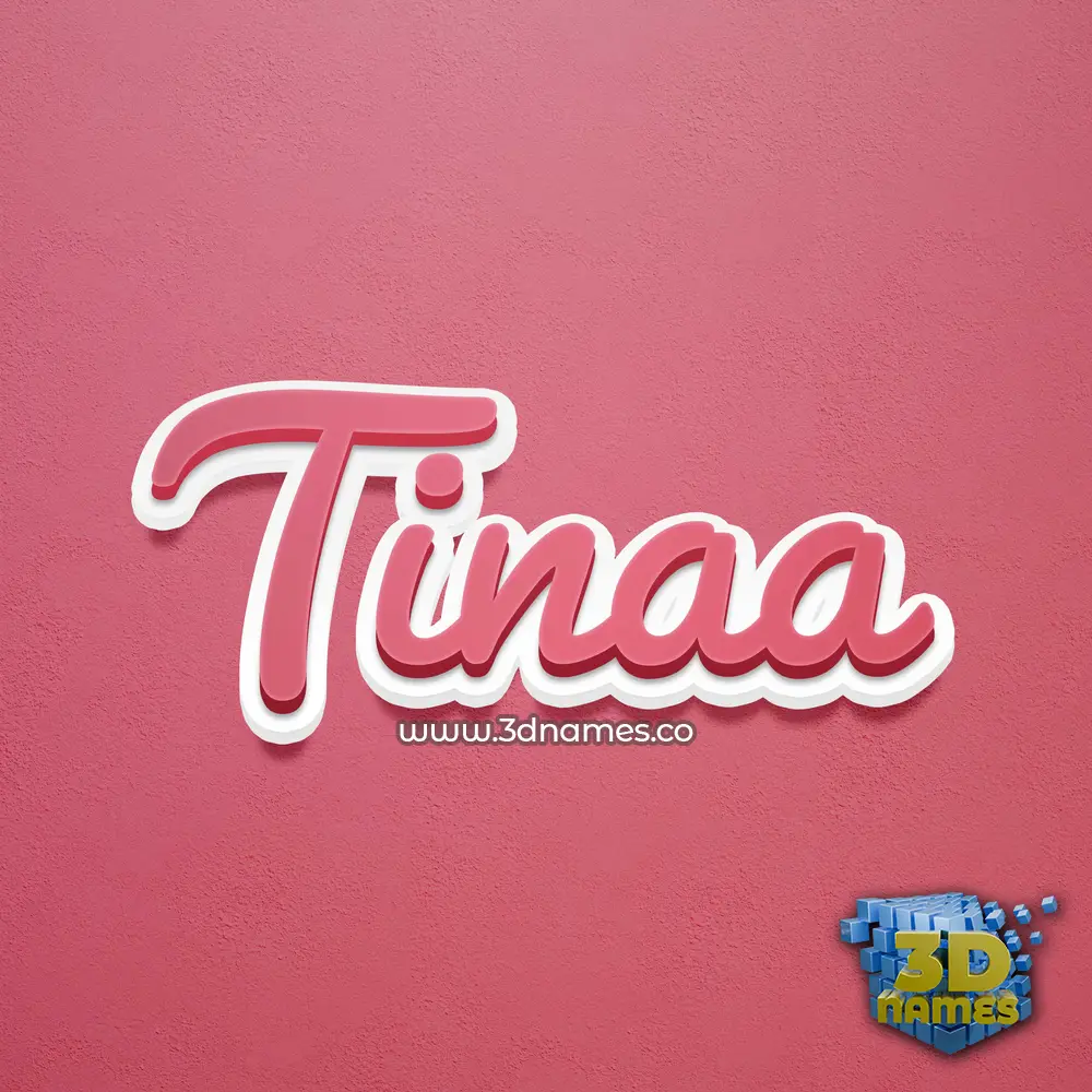 tinaa in Red Scribble style - 3D name wallpaper
