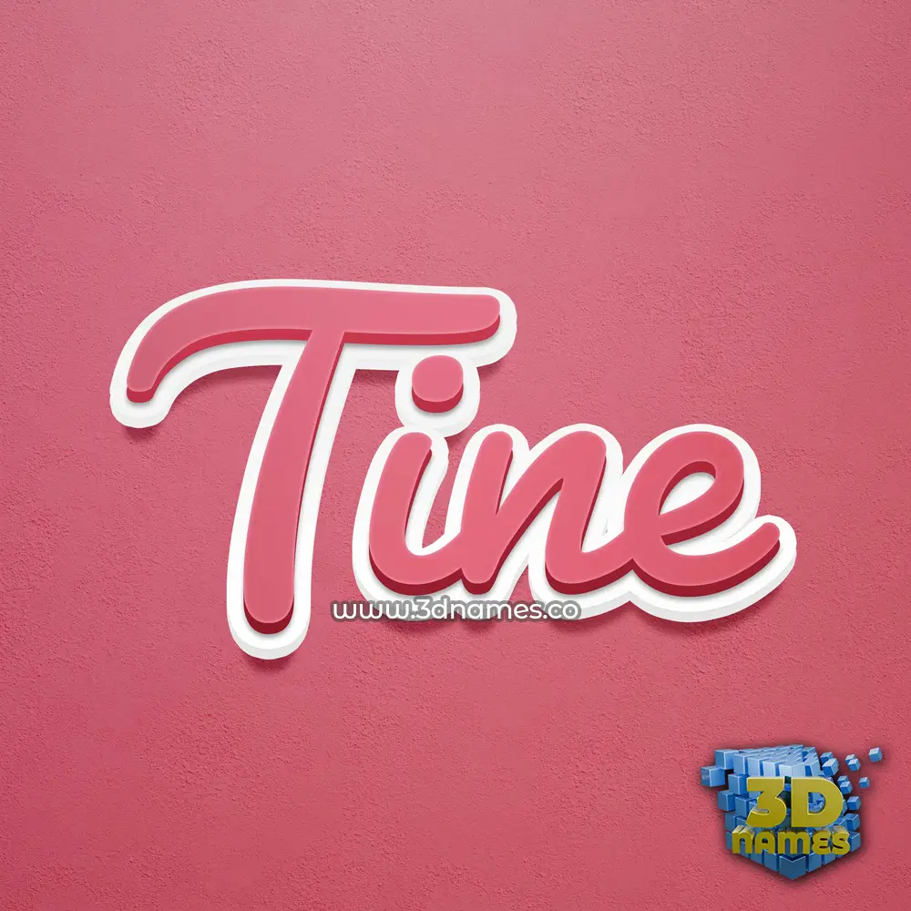 tine in Red Scribble style - 3D name wallpaper tine in Red Scribble style - 3D name wallpaper