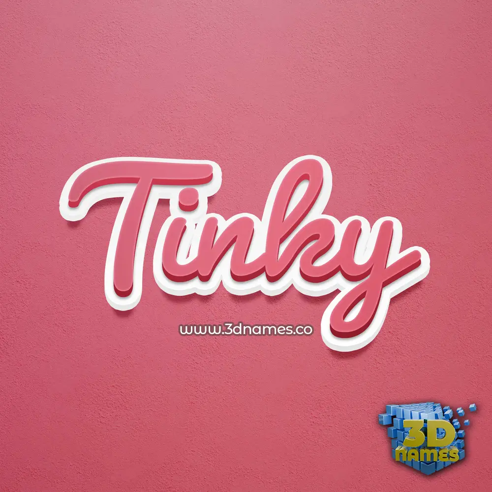tinky in Red Scribble style - 3D name wallpaper