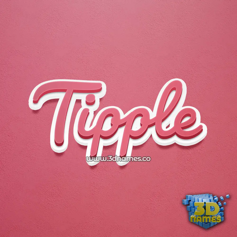 tipple in Red Scribble style - 3D name wallpaper tipple in Red Scribble style - 3D name wallpaper