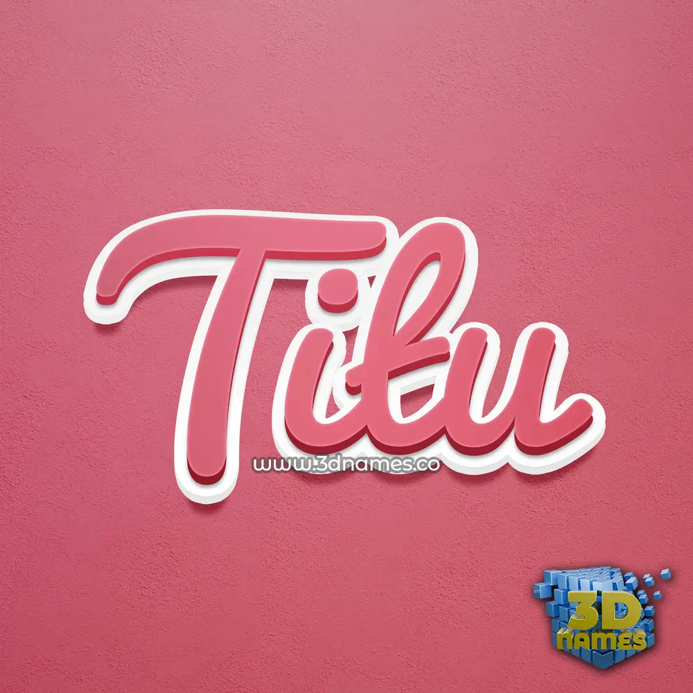 titu in Red Scribble style - 3D name wallpaper