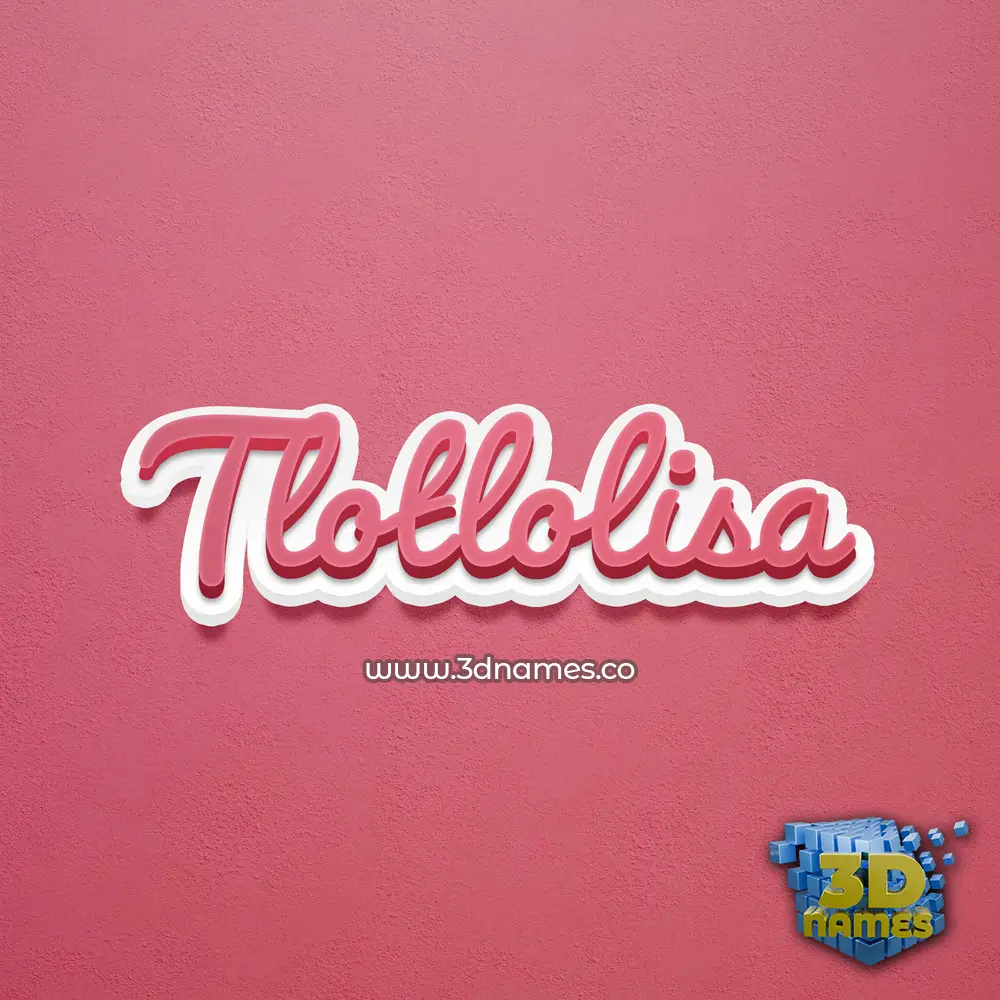 tlotlolisa in Red Scribble style - 3D name wallpaper
