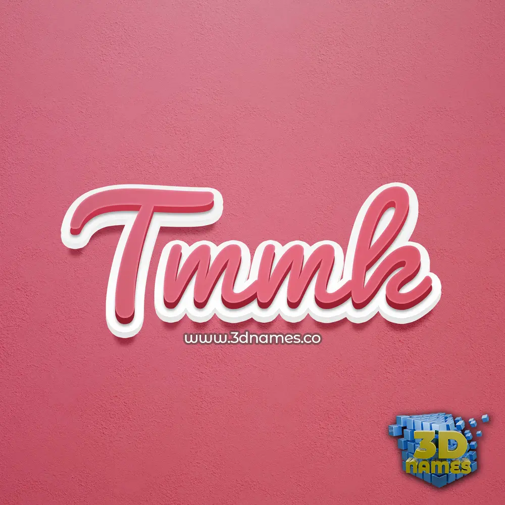tmmk in Red Scribble style - 3D name wallpaper