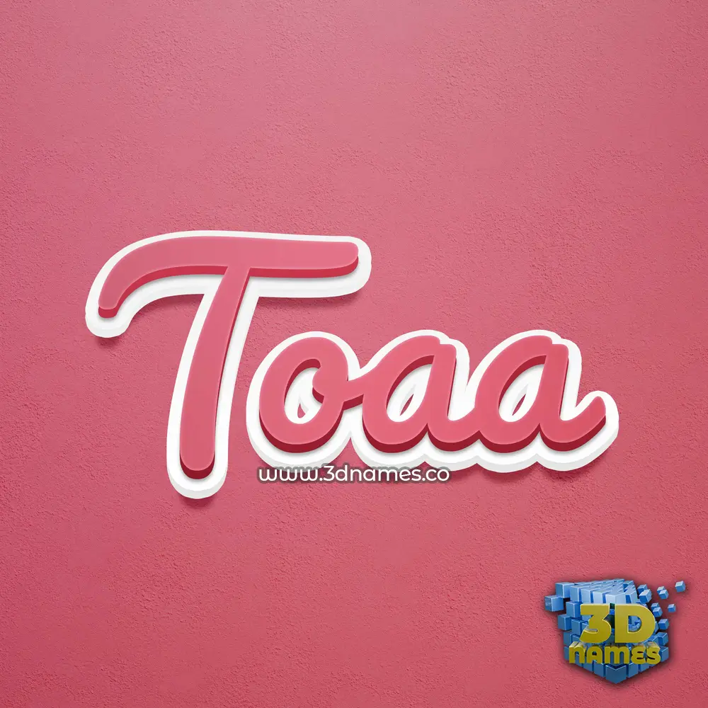 toaa in Red Scribble style - 3D name wallpaper