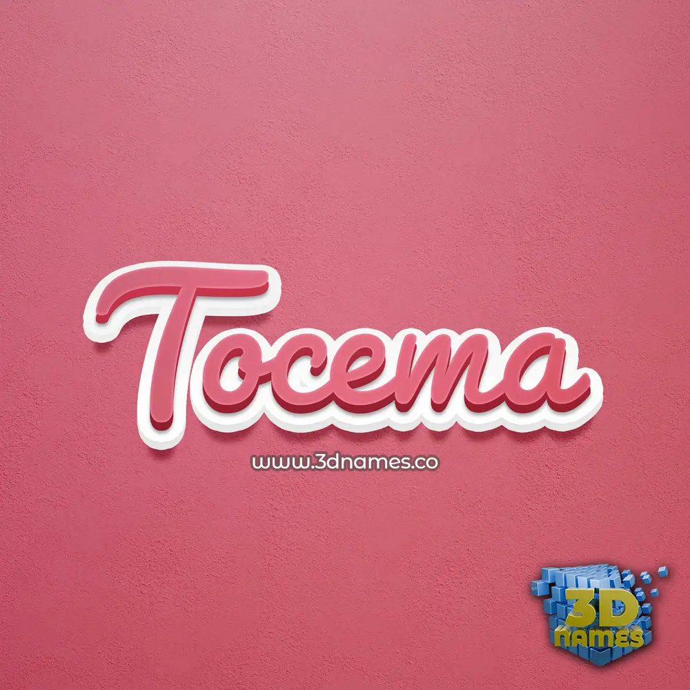tocema in Red Scribble style - 3D name wallpaper tocema in Red Scribble style - 3D name wallpaper