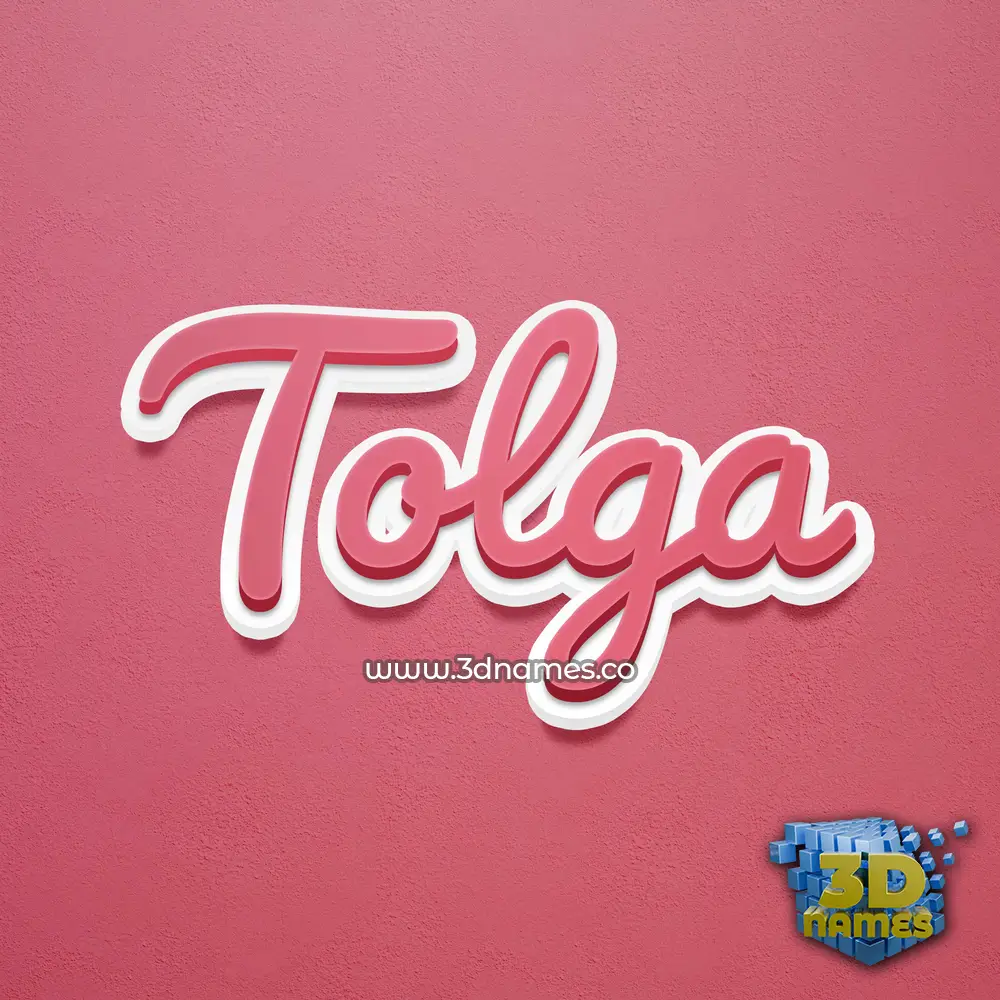 tolga in Red Scribble style - 3D name wallpaper