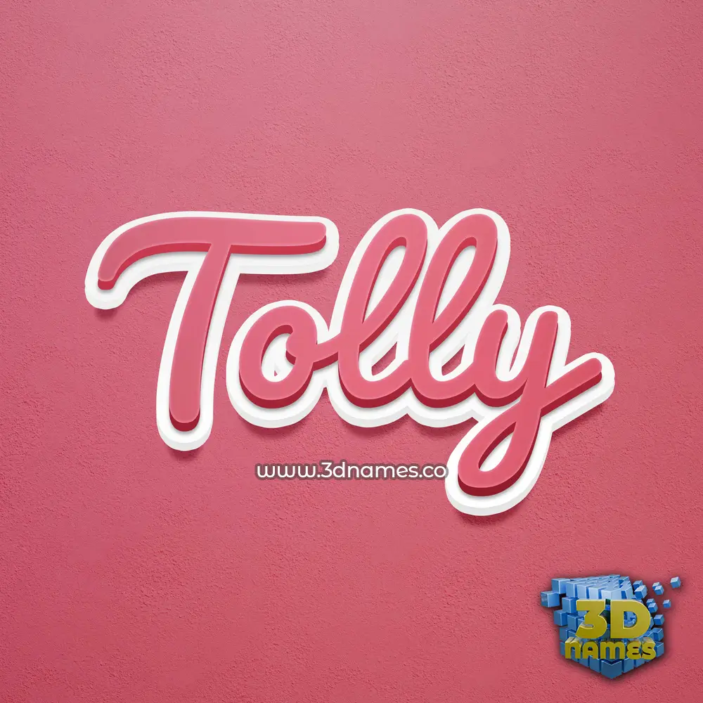 tolly in Red Scribble style - 3D name wallpaper