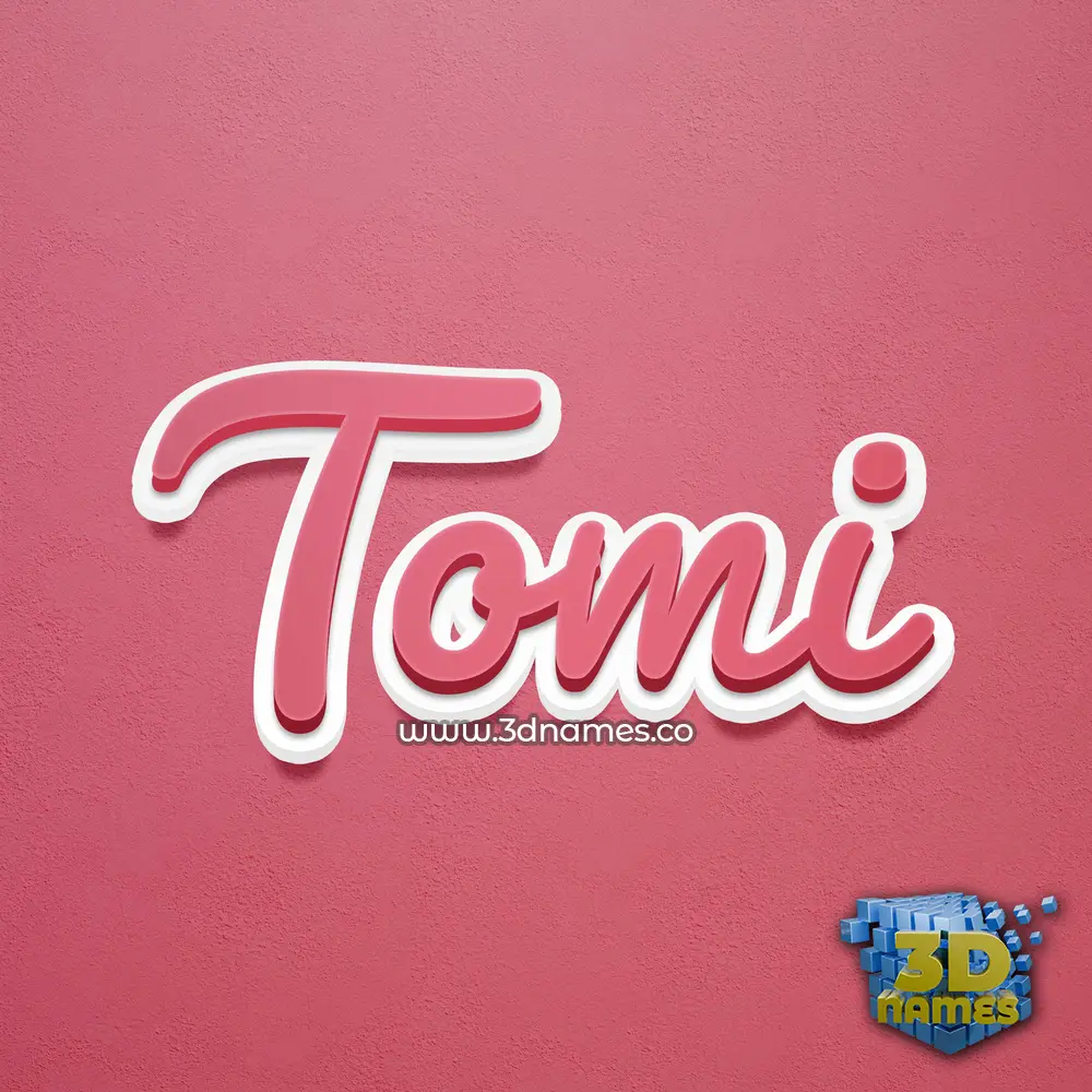 tomi in Red Scribble style - 3D name wallpaper tomi in Red Scribble style - 3D name wallpaper