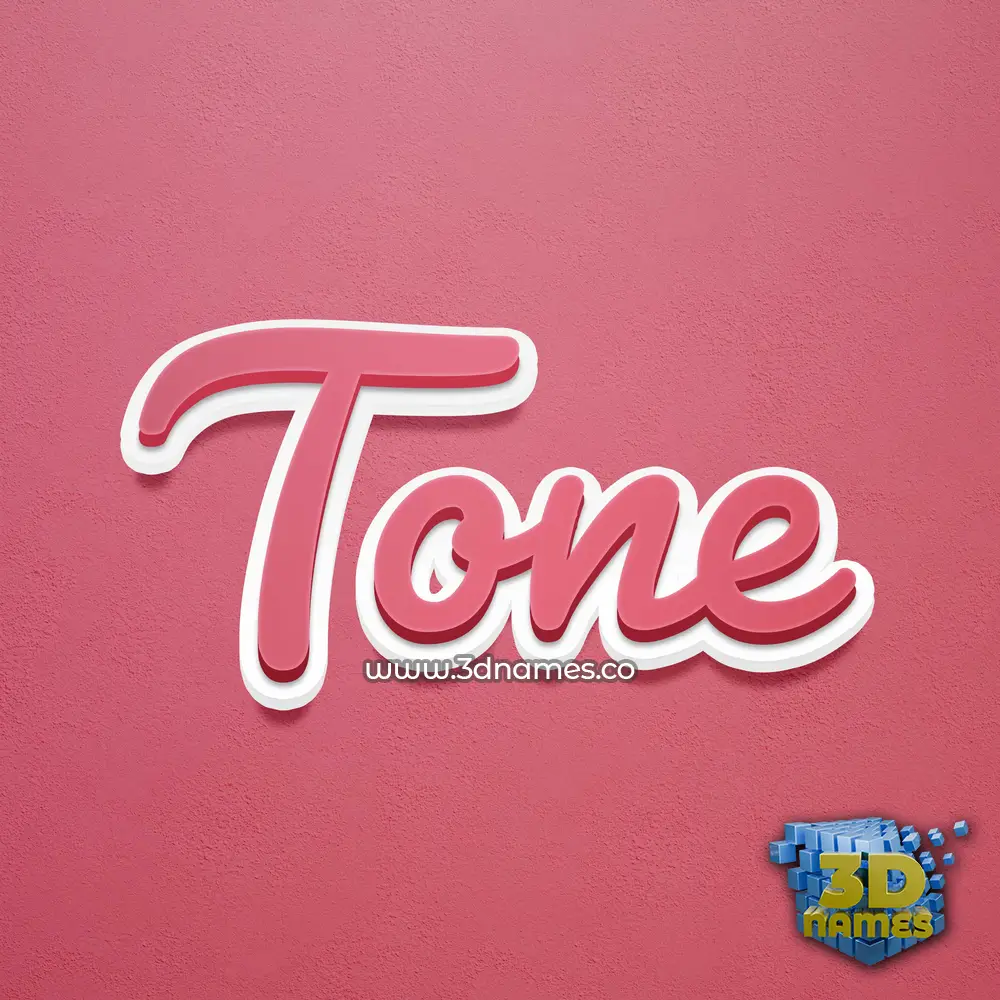 tone in Red Scribble style - 3D name wallpaper tone in Red Scribble style - 3D name wallpaper