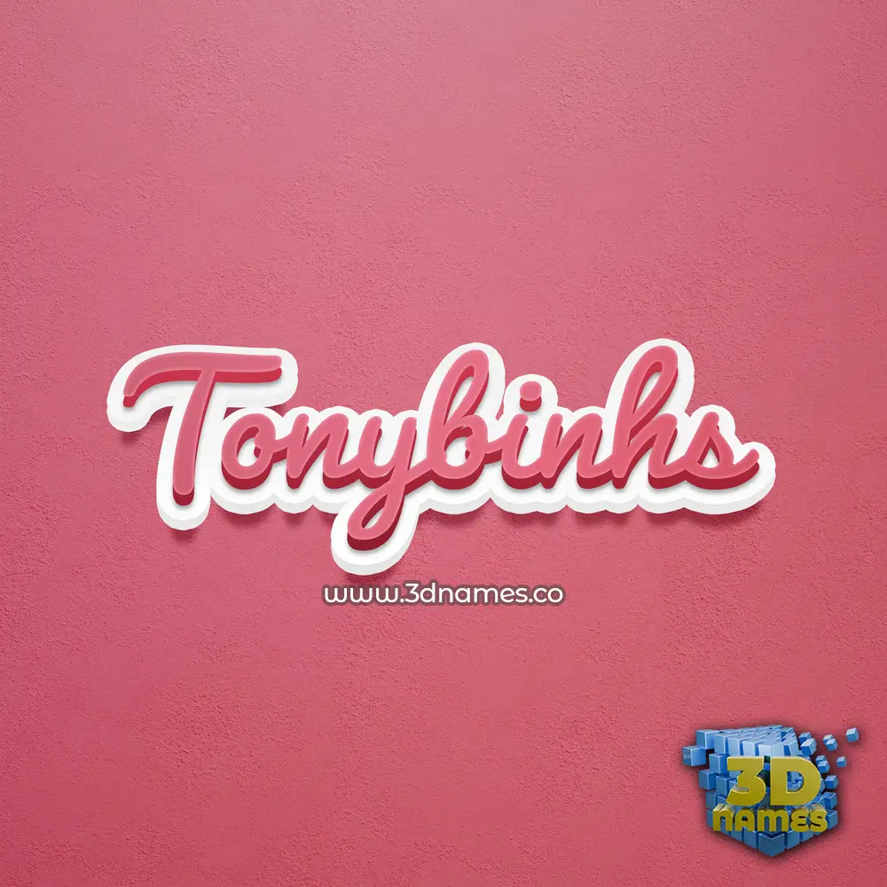 tonybinhs in Red Scribble style - 3D name wallpaper tonybinhs in Red Scribble style - 3D name wallpaper