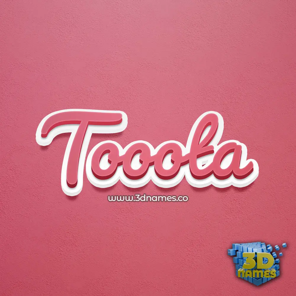 tooota in Red Scribble style - 3D name wallpaper tooota in Red Scribble style - 3D name wallpaper