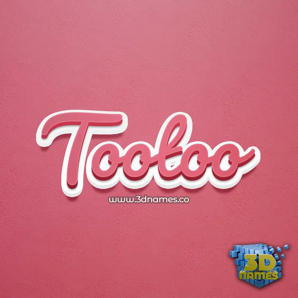 tootoo in Red Scribble style - 3D name wallpaper tootoo in Red Scribble style - 3D name wallpaper