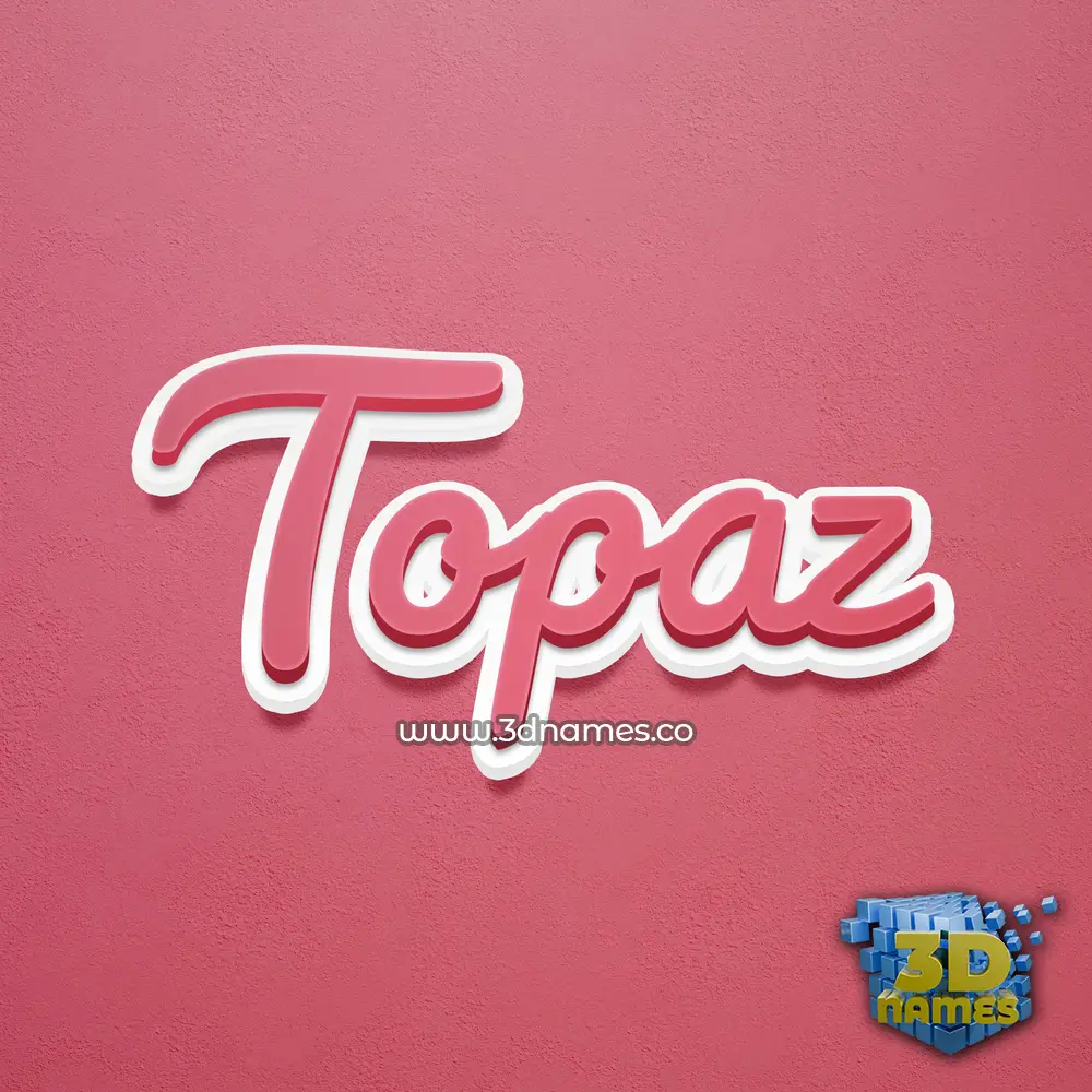 topaz in Red Scribble style - 3D name wallpaper