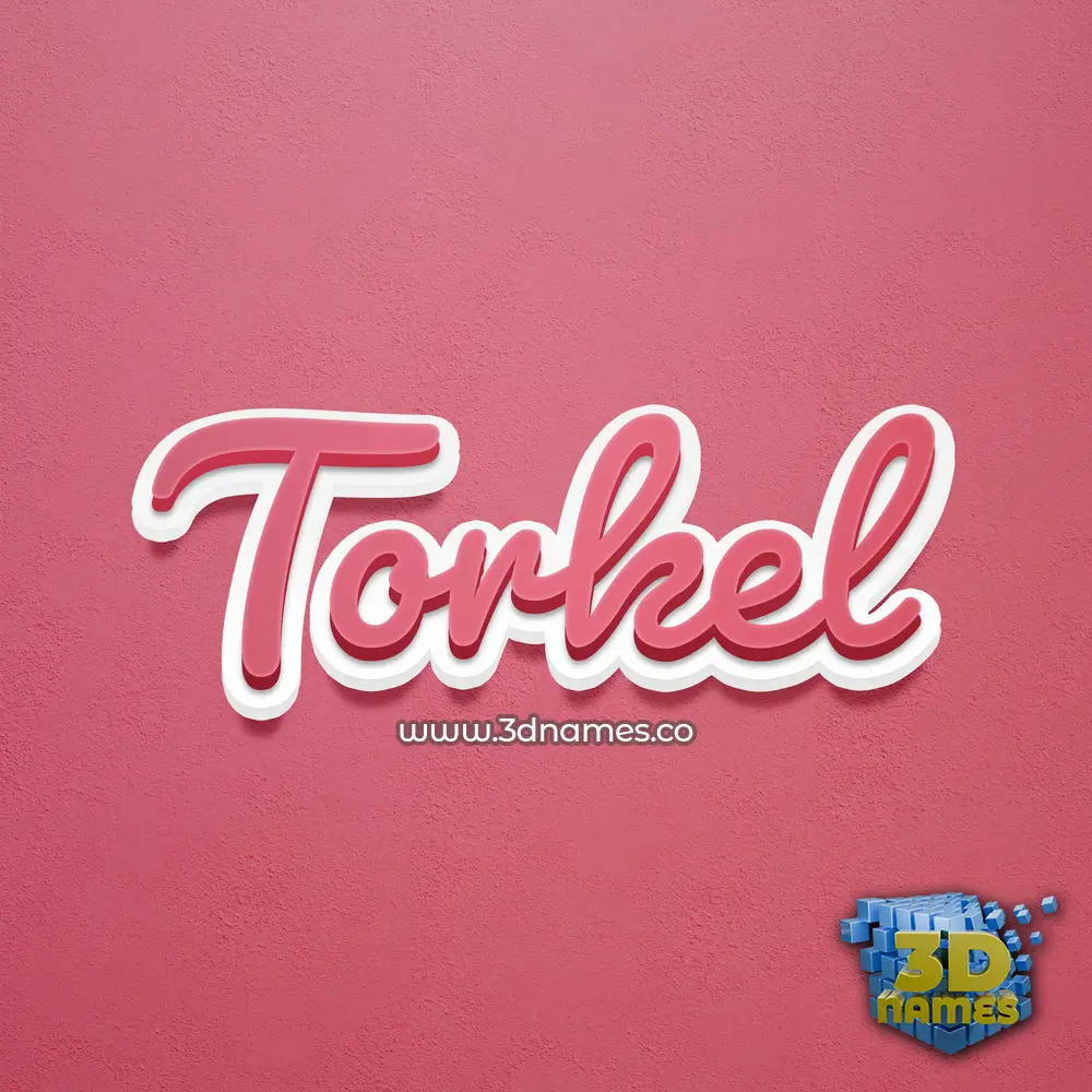 torkel in Red Scribble style - 3D name wallpaper