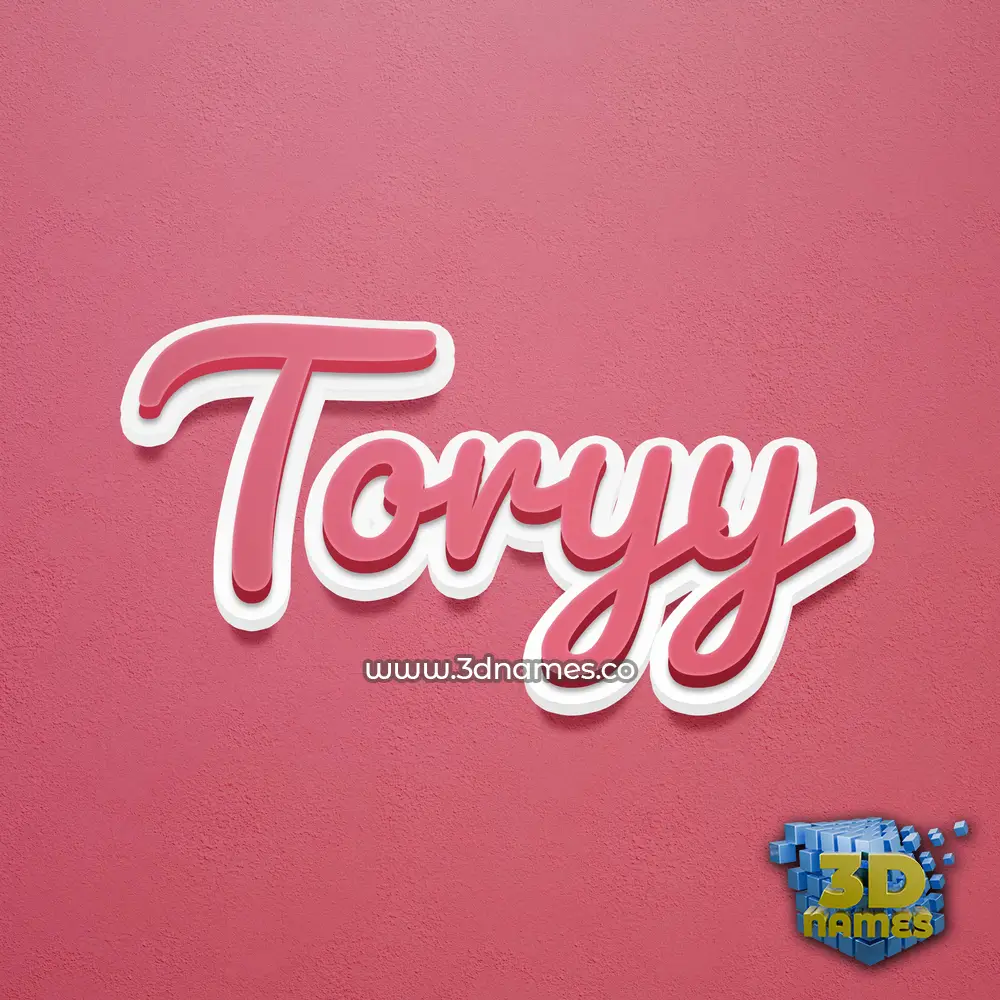 toryy in Red Scribble style - 3D name wallpaper