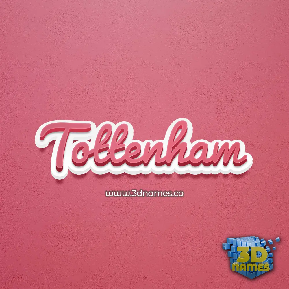 tottenham in Red Scribble style - 3D name wallpaper