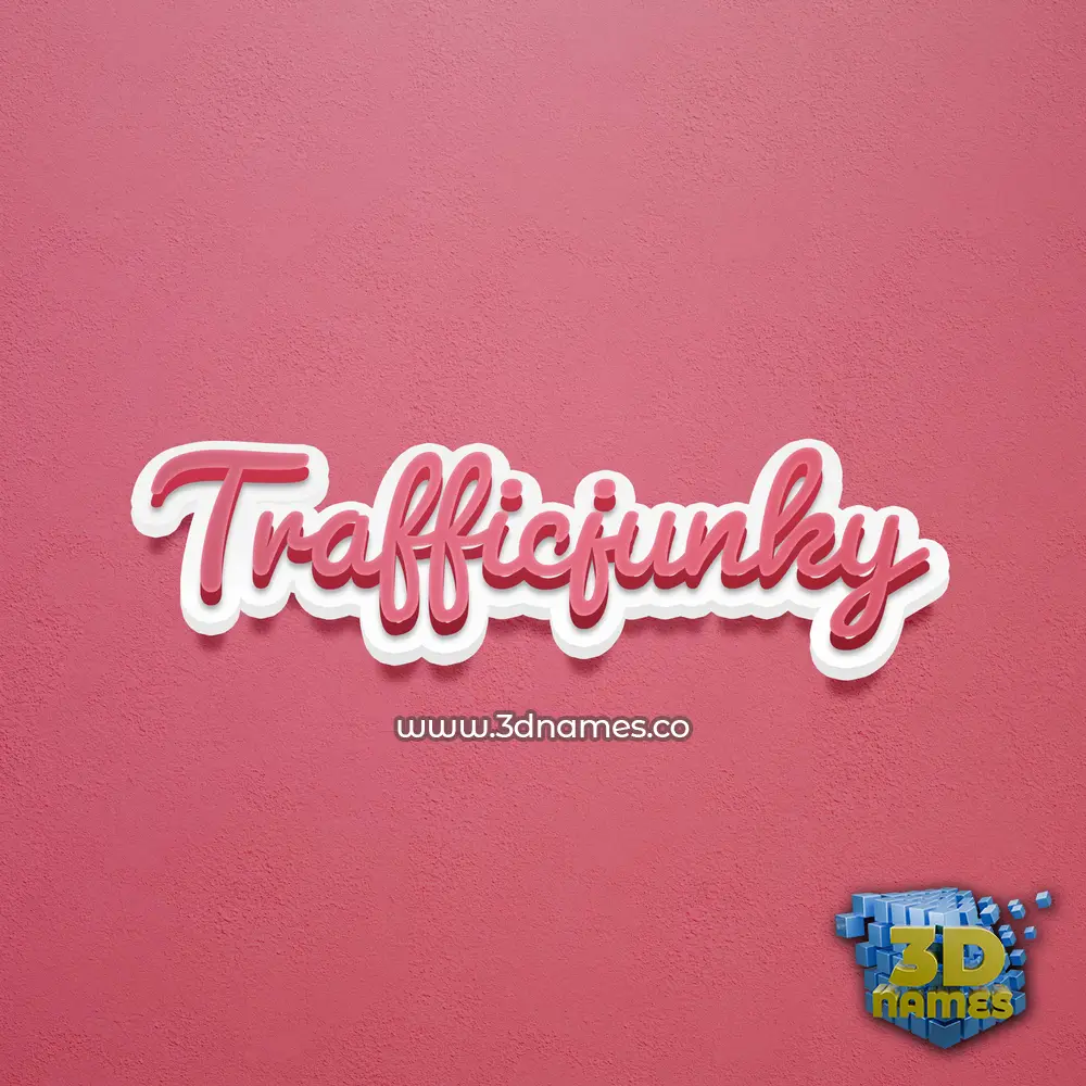 trafficjunky in Red Scribble style - 3D name wallpaper