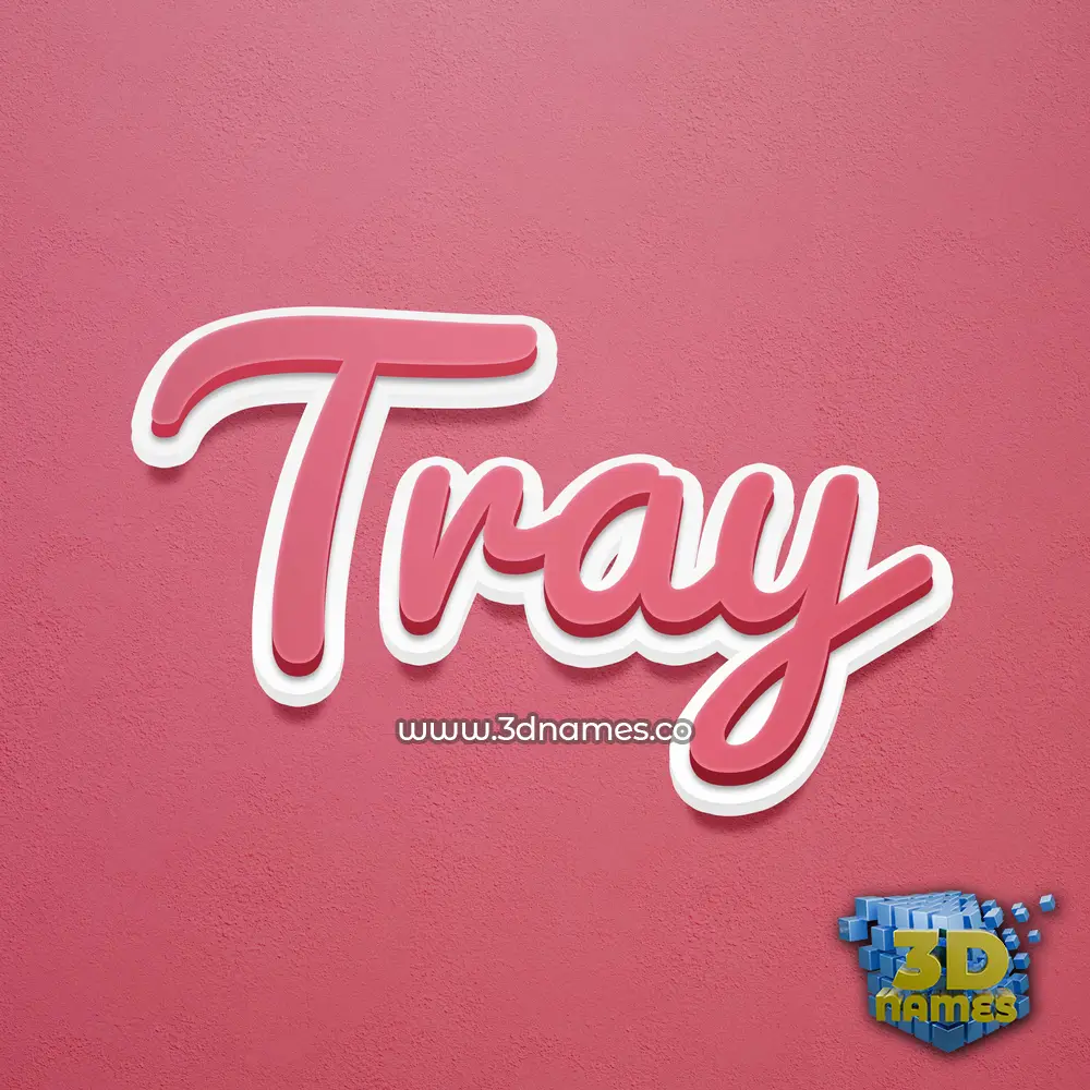 tray in Red Scribble style - 3D name wallpaper tray in Red Scribble style - 3D name wallpaper