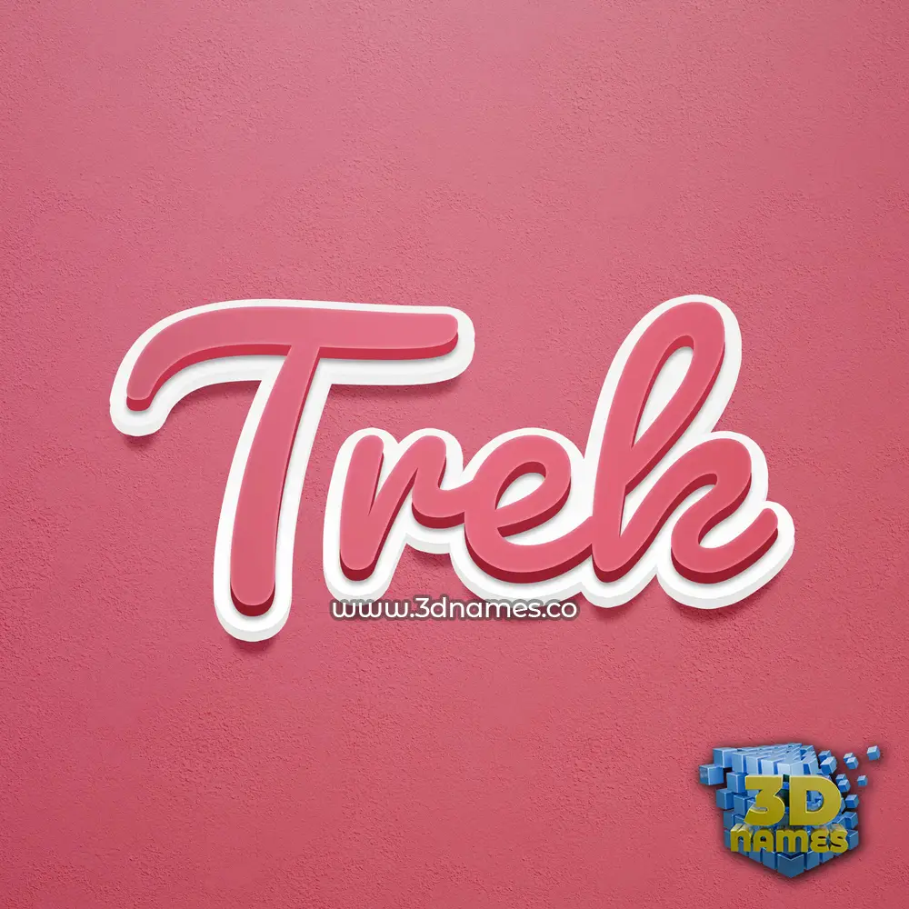 trek in Red Scribble style - 3D name wallpaper trek in Red Scribble style - 3D name wallpaper