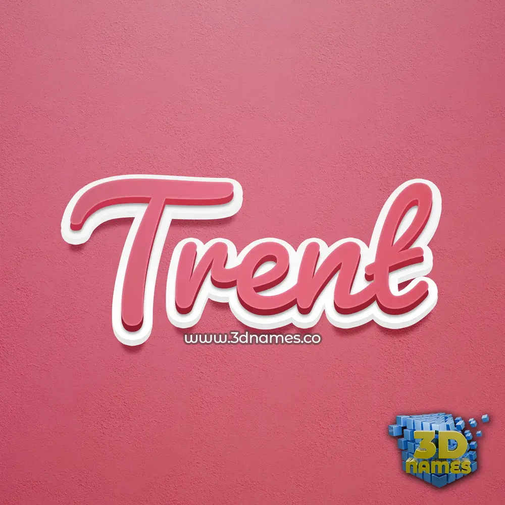 trent in Red Scribble style - 3D name wallpaper