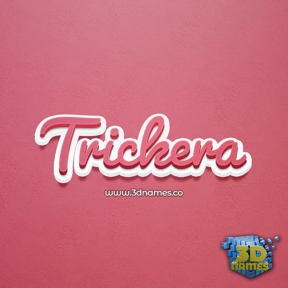 trickera in Red Scribble style - 3D name wallpaper trickera in Red Scribble style - 3D name wallpaper