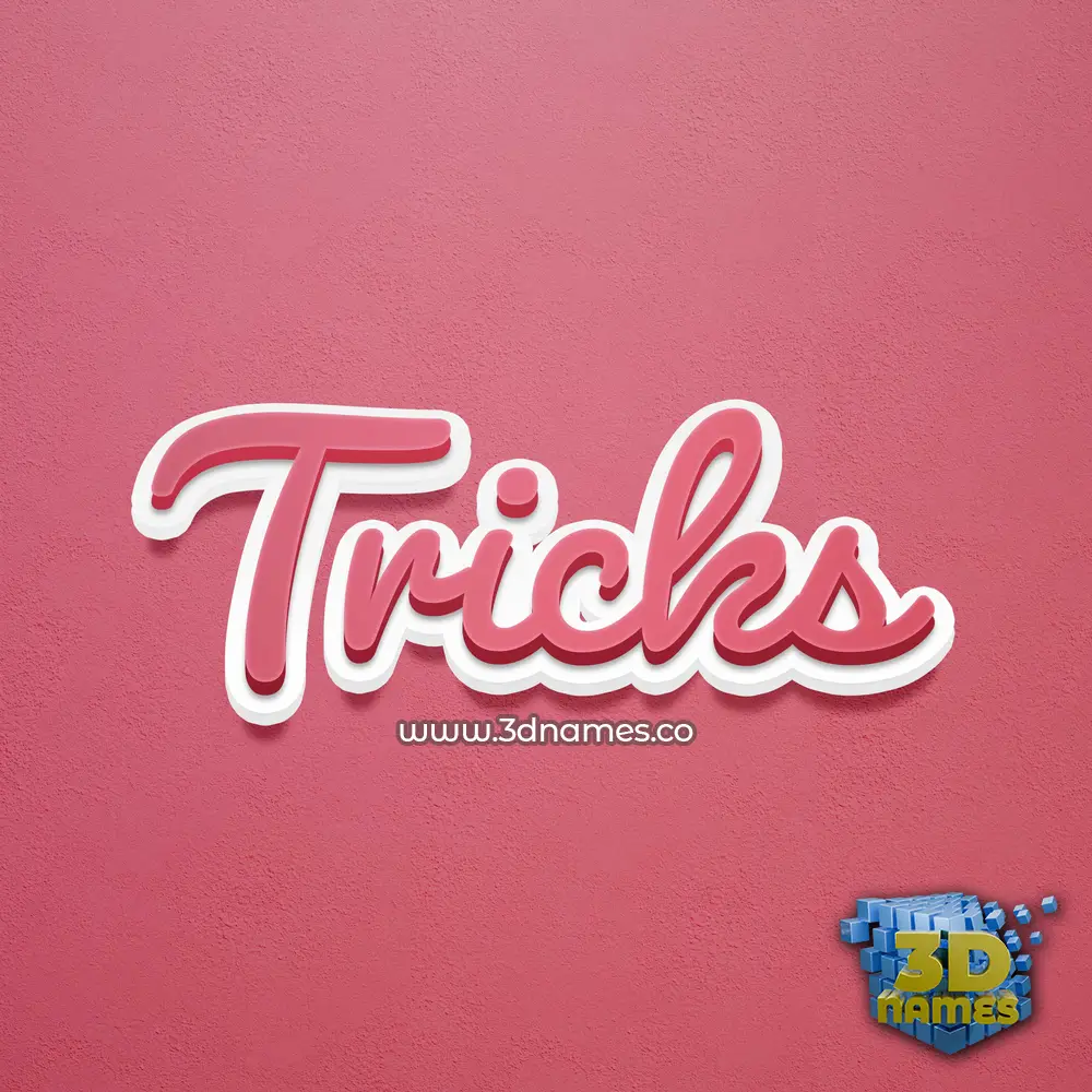 tricks in Red Scribble style - 3D name wallpaper tricks in Red Scribble style - 3D name wallpaper
