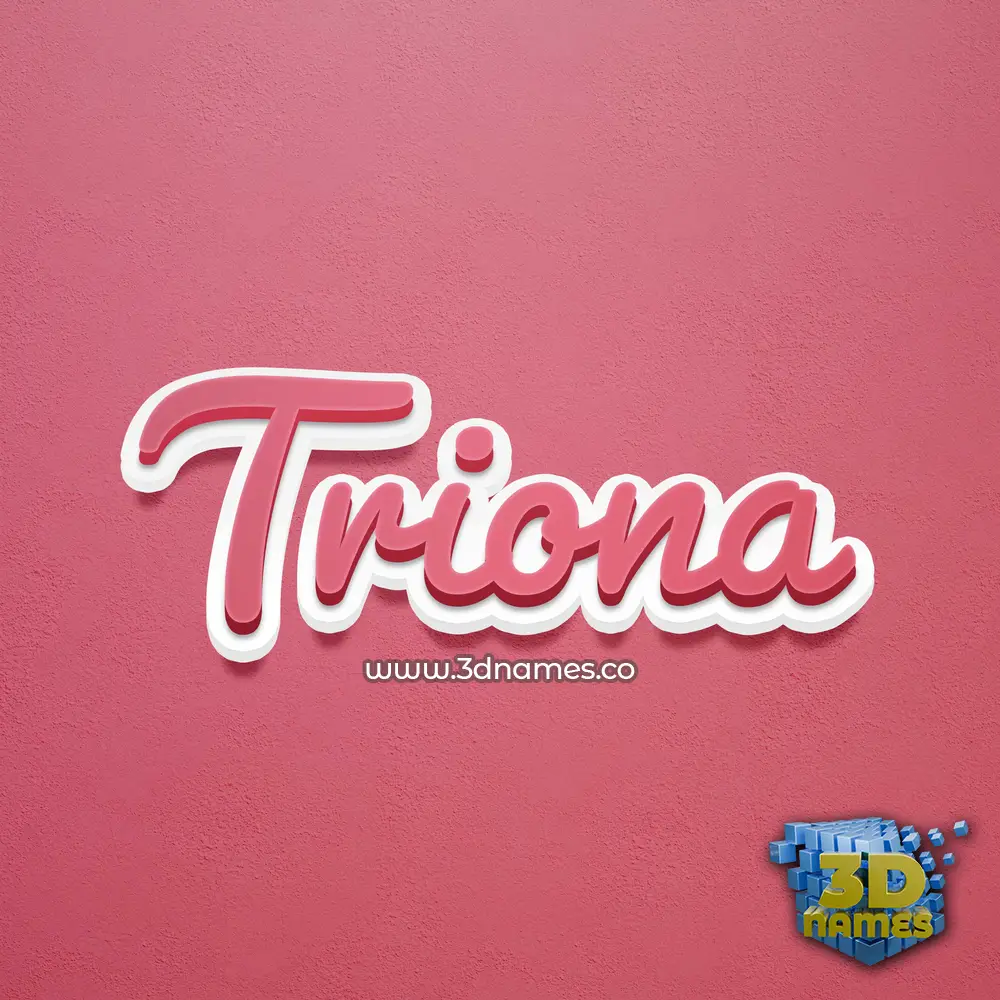 triona in Red Scribble style - 3D name wallpaper
