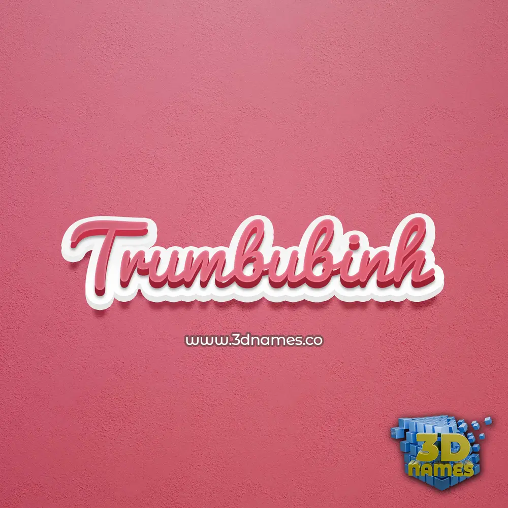 trumbubinh in Red Scribble style - 3D name wallpaper trumbubinh in Red Scribble style - 3D name wallpaper