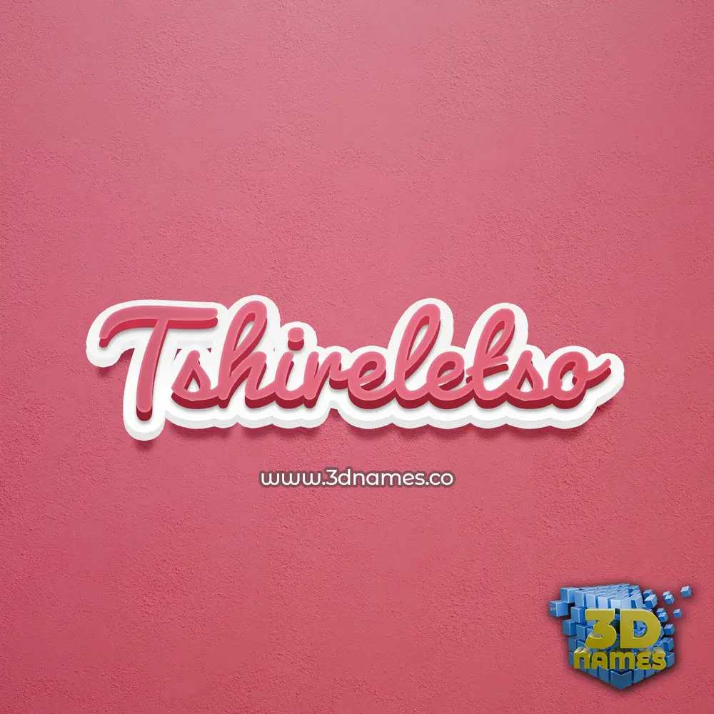 tshireletso in Red Scribble style - 3D name wallpaper