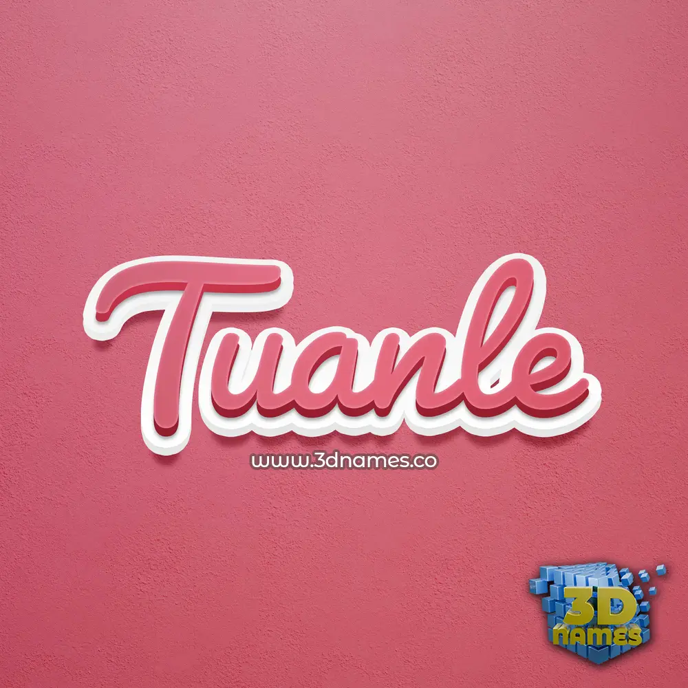 tuanle in Red Scribble style - 3D name wallpaper