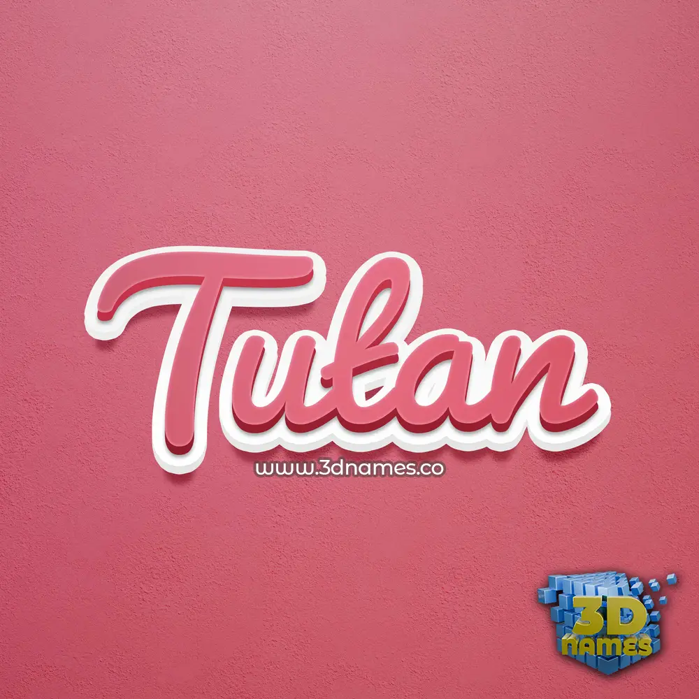 tutan in Red Scribble style - 3D name wallpaper