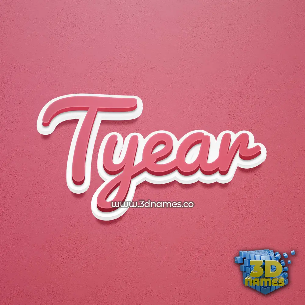 tyear in Red Scribble style - 3D name wallpaper tyear in Red Scribble style - 3D name wallpaper