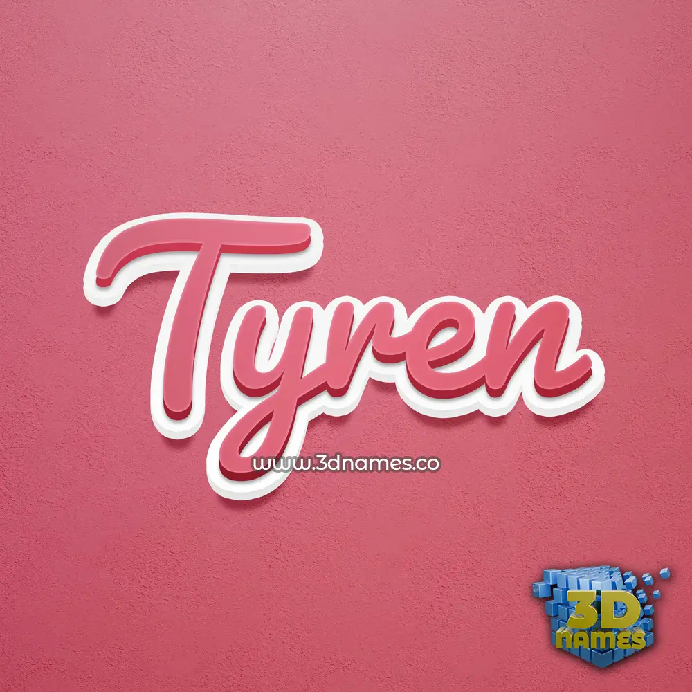 tyren in Red Scribble style - 3D name wallpaper tyren in Red Scribble style - 3D name wallpaper