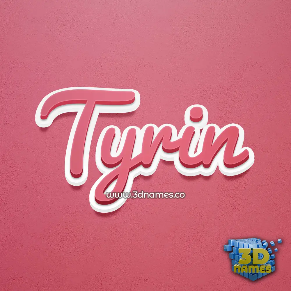 tyrin in Red Scribble style - 3D name wallpaper tyrin in Red Scribble style - 3D name wallpaper