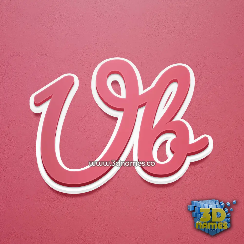 ub in Red Scribble style - 3D name wallpaper ub in Red Scribble style - 3D name wallpaper