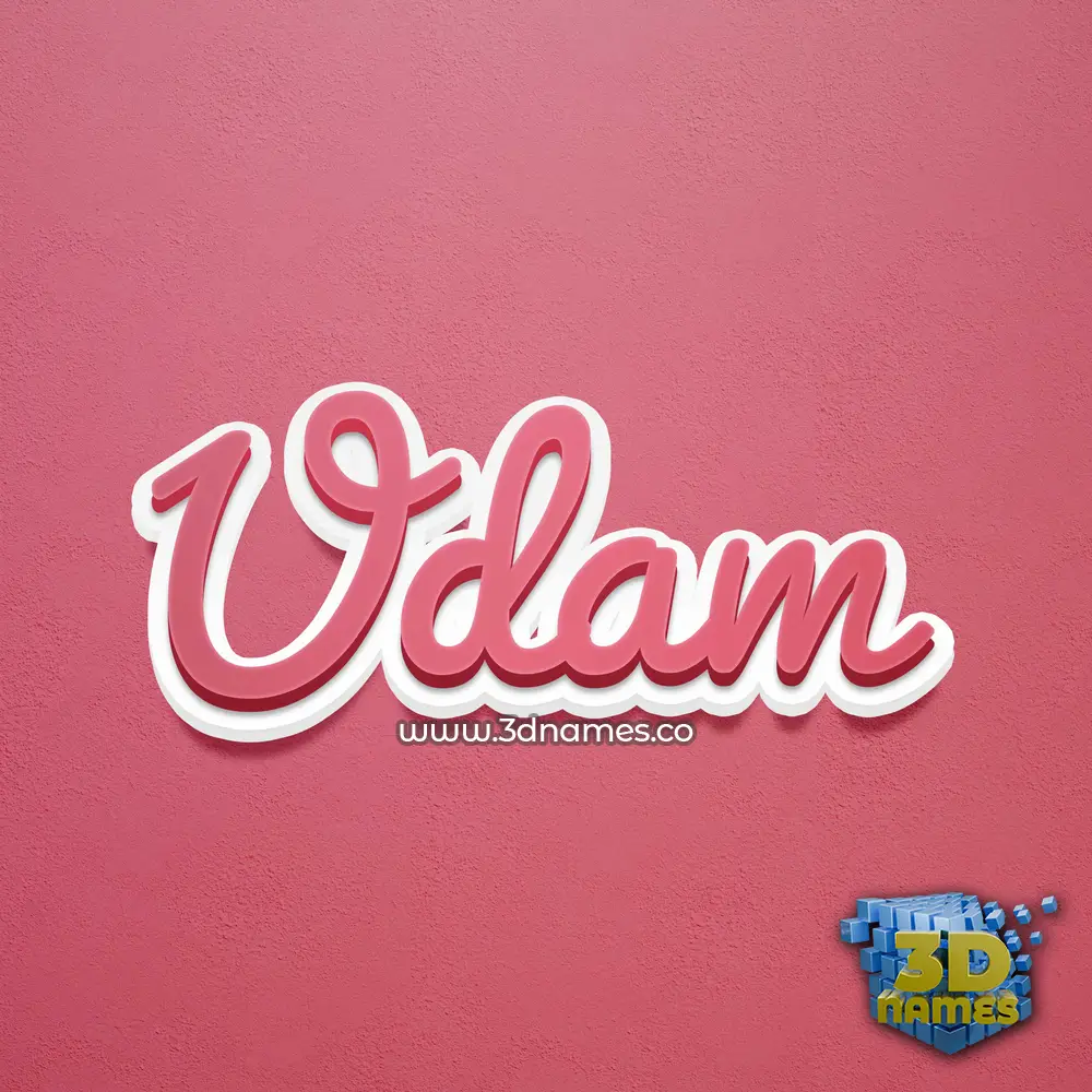 udam in Red Scribble style - 3D name wallpaper udam in Red Scribble style - 3D name wallpaper