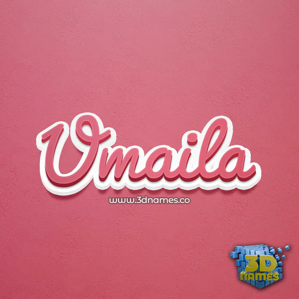 umaila in Red Scribble style - 3D name wallpaper